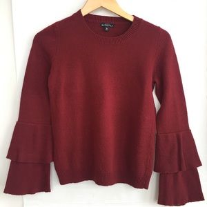 J Crew Double Bell Sleeve Sweater-XS